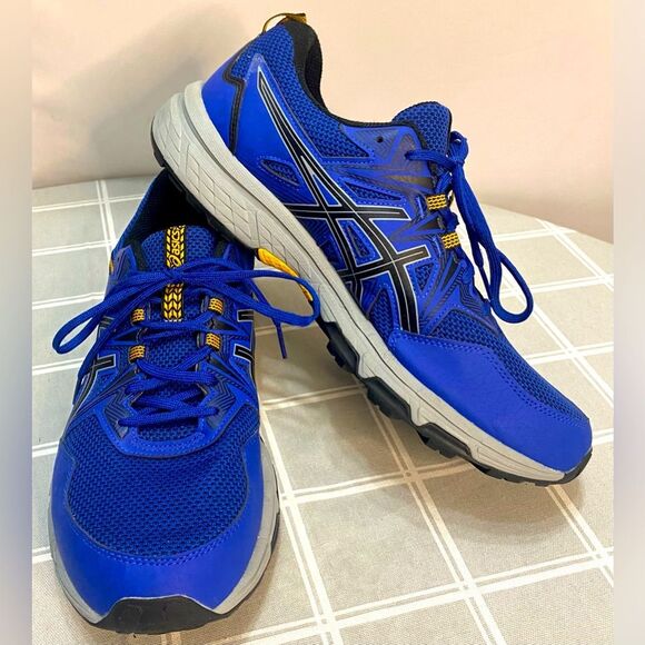 ASICS Gel Venture 8 Men’s Sz 10 Extra Wide Blue Black Sneakers Athletic Shoes - Picture 1 of 15